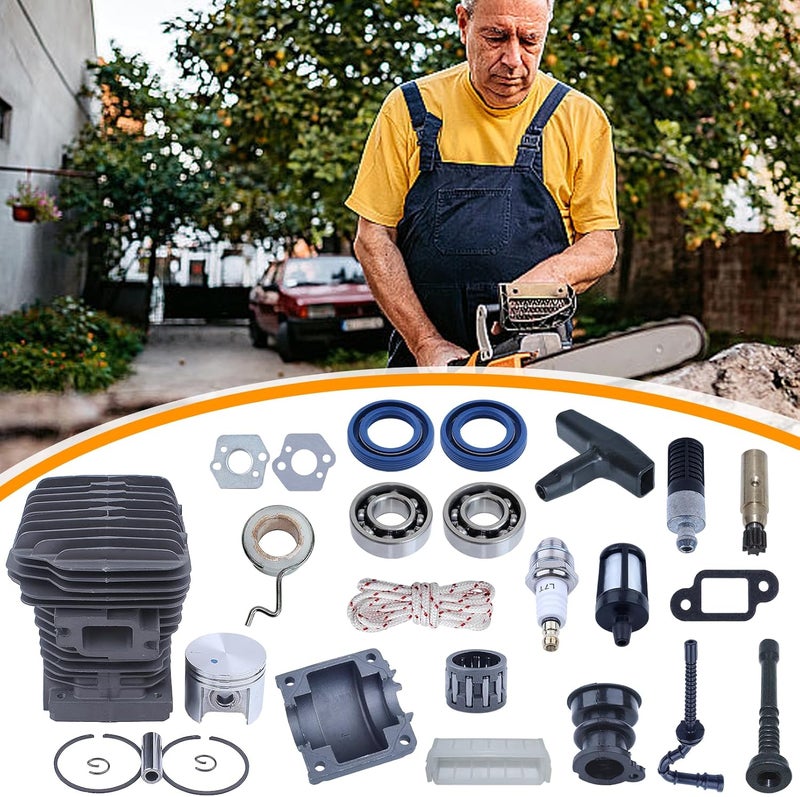 Mtanlo Cylinder Piston Tune Up Kit For Stihl MS250 MS230 025 023 Motor 42.5mm, Cylinder, Piston, Pin, Rings, Cliclip, Engine Bottom Cover, Needle Bearing, Intake Boot, Crank Bearing, Oil Seal - Image 5